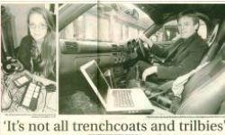 Surrey Advertiser private Investigator Trenchcoats and trilbies